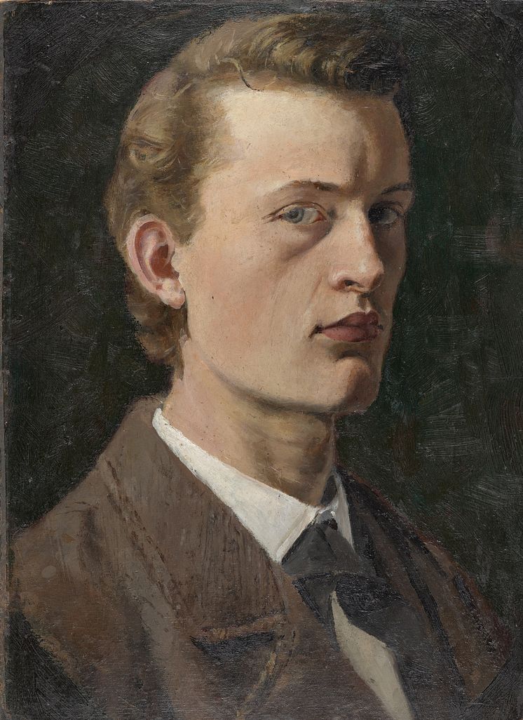 Edvard Munch: Selvportrett / Self-Portrait (1881-1882)