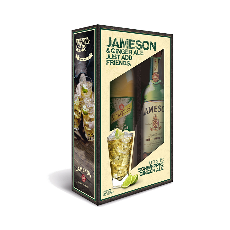 Jameson und Ginger Ale in Geschenkpackung