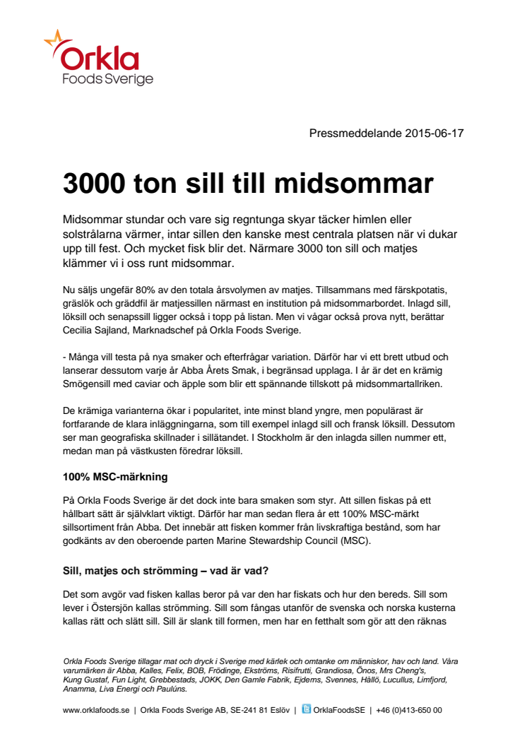 3000 ton sill till midsommar