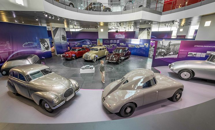 Udsnit af særudstillingen Strømlinet på Audi Museum Mobile i Ingolstadt