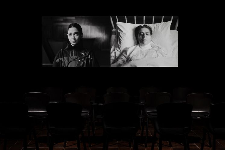 Installationsbild In Vitro, Larissa Sansour och Søren Lind, 2019
