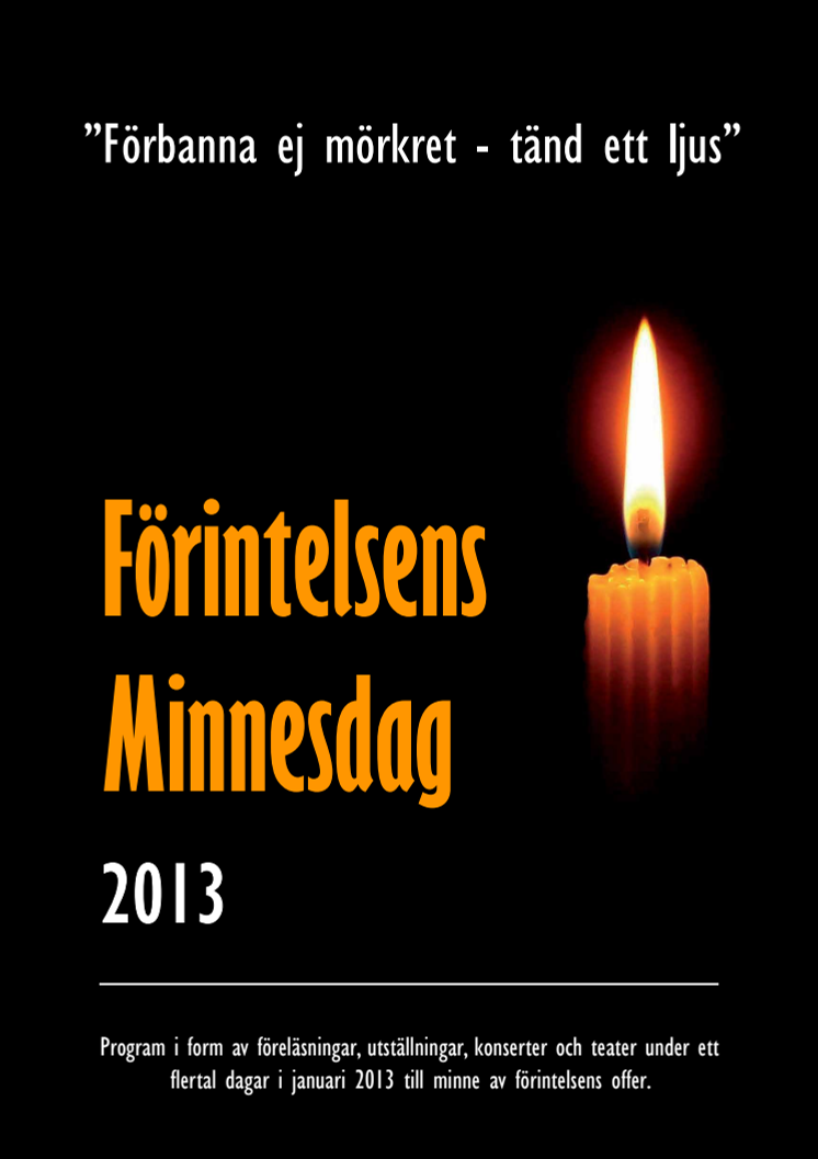 Förintelsens minnesdag - program