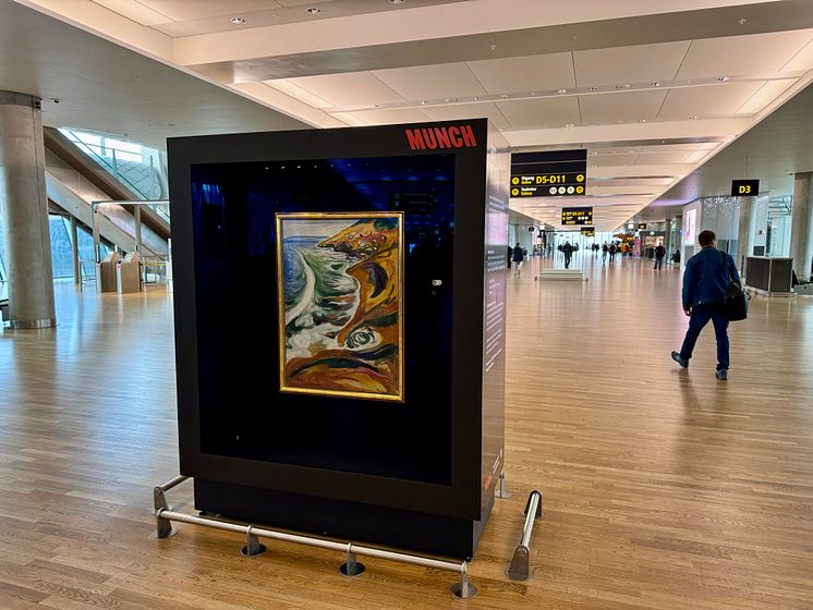 Nytt Munch-maleri på plass på Oslo Lufthavn Gardermoen
