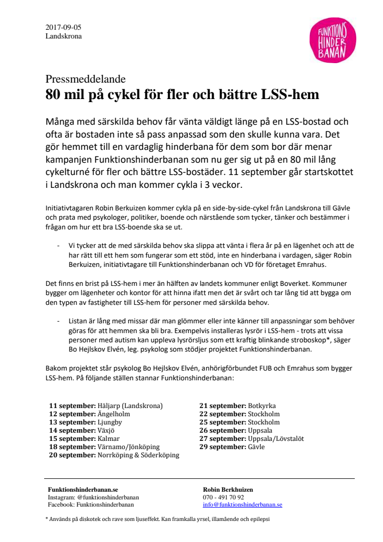 80 mil på cykel för fler och bättre LSS-hem 