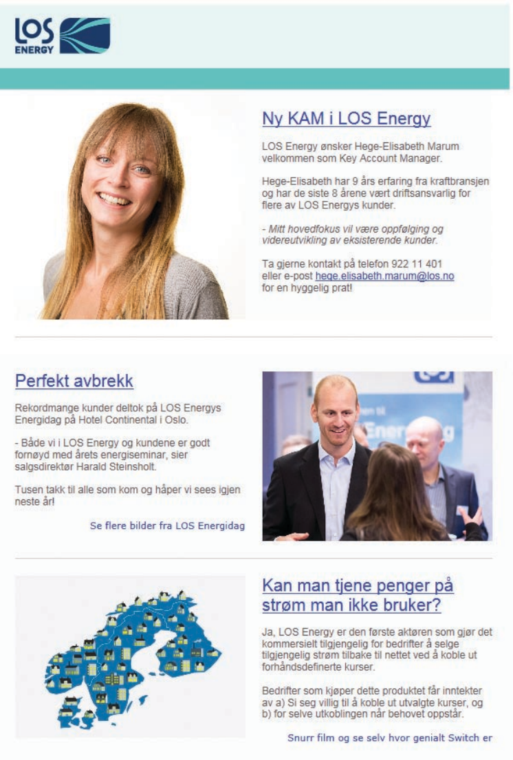 LOS Energy har fått ny Key Account Manager - Nyhetsbrev fra LOS Energy