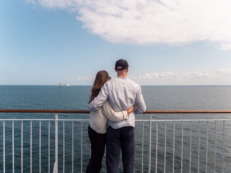 PAssengers on board Rostock-Gedser ferry