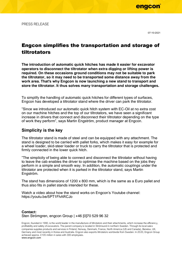 071021_Press_Engcon simplifies the transportation and storage of tiltrotators