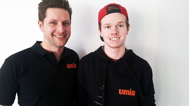 Johan Johansson, verksamhetschef för Umia och  Kim Ekman, Yrkesgymnasiet Skellefteå