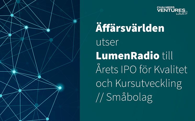 IPO LumenRadio Chalmers Ventures