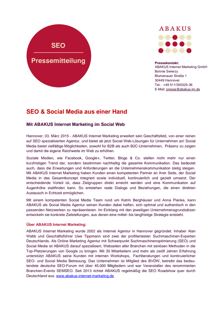 SEO & Social Media aus einer Hand