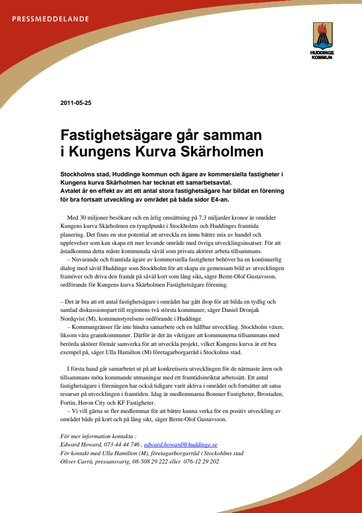 Fastighetsägare går samman i Kungens Kurva Skärholmen