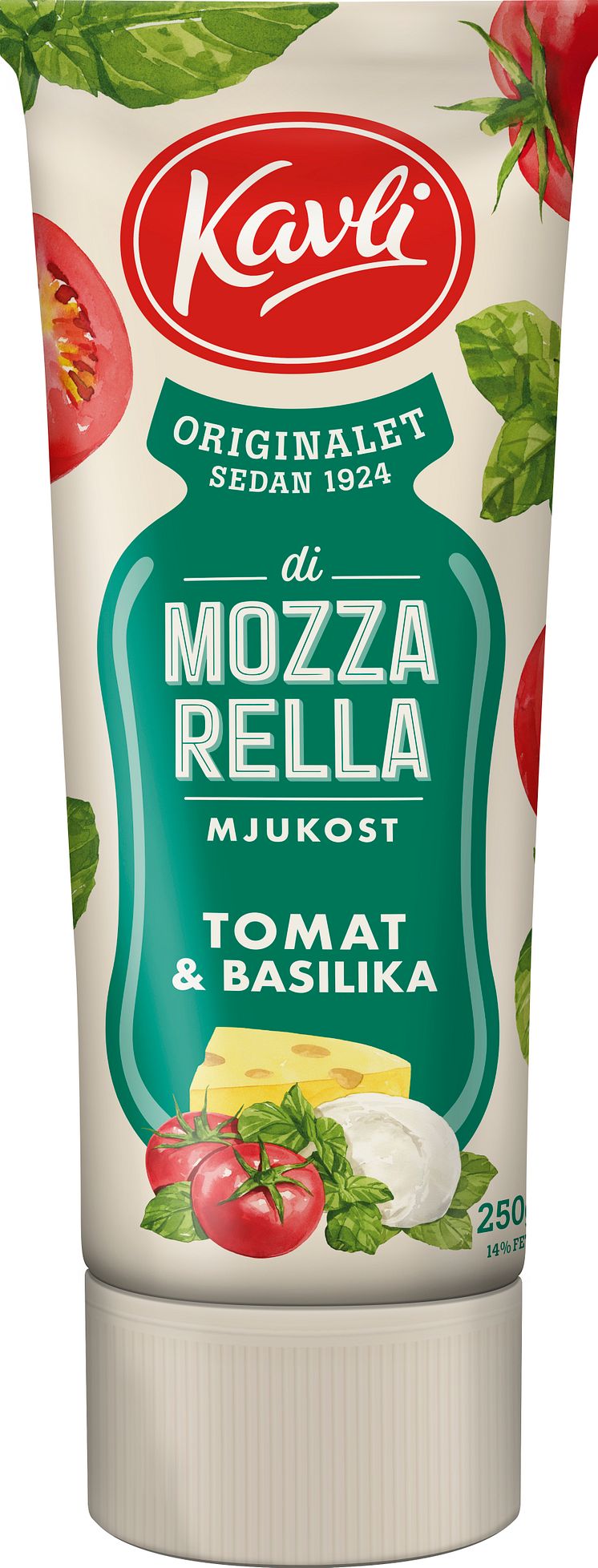 116651 825127-1 Kavli Di Mozzarella Tomat & Basilika 250g_R2