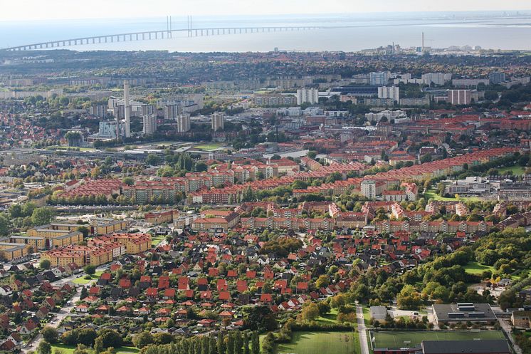 Flygfoto över Malmö, Arkitekturstaden Malmö