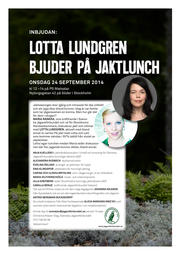 Lotta Lundgren bjuder på jaktlunch