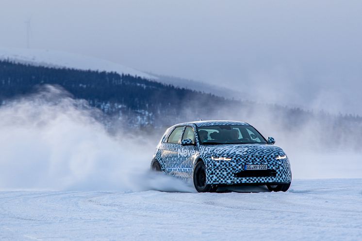 IONIQ 5 N vintertestas i Arjeplog