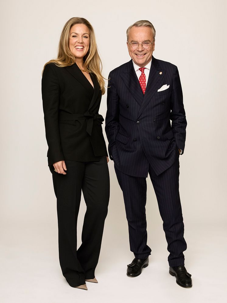 Cecilia Gave, koncernchef och vd för Stockholms Auktionsverk, och Knut Knutson, huvudägare för Uppsala Auktionskammare.