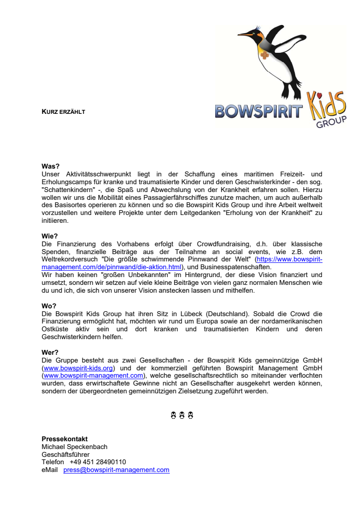 Bowspirit Kids Group - Kurz erzählt
