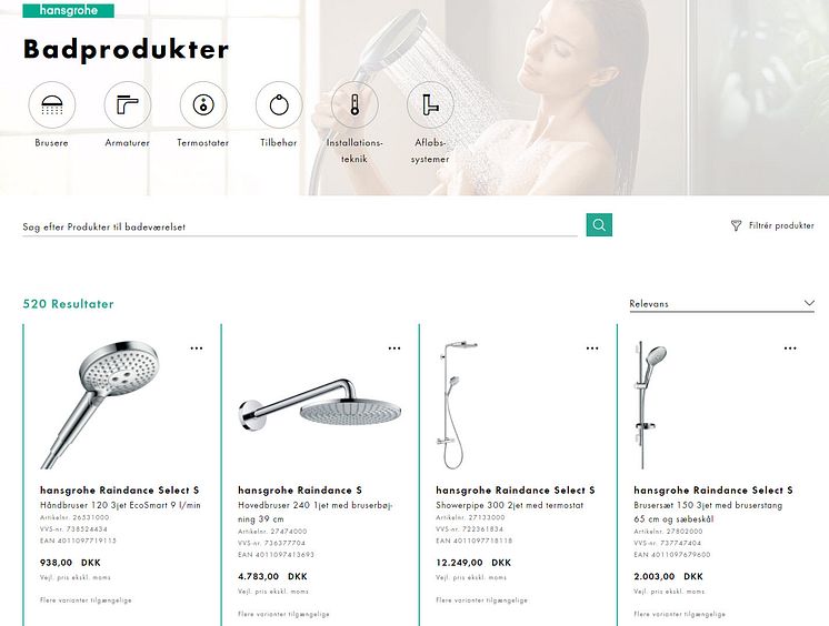 Hansgrohe PRO produkter