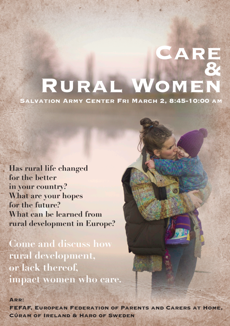 Care & Rural Women, Haros seminarium på CSW i New York 2012