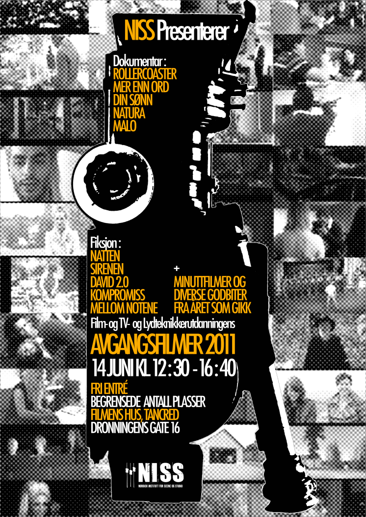 VISNING AV AVGANGSFILMENE TIL MORGENDAGENS FILM- OG TV-SKAPERE PÅ FILMENS HUS 14.06.11