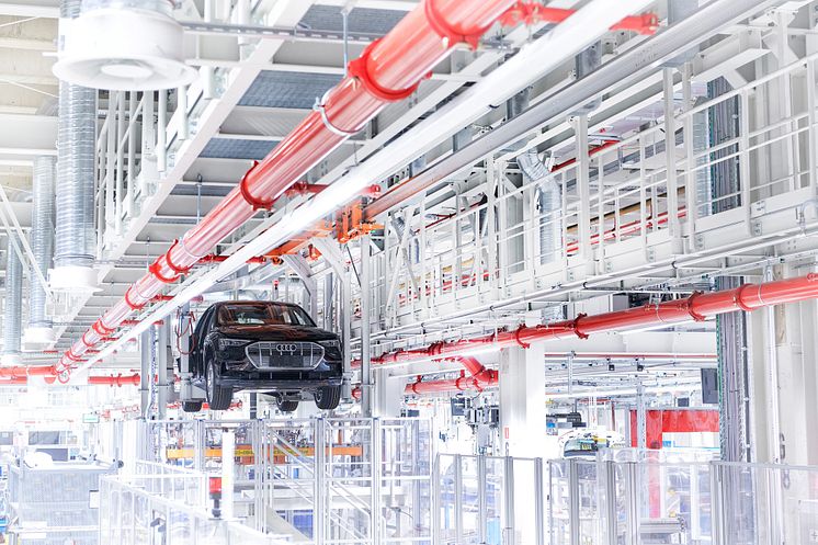 Audi e-tron produktion på den CO2-neutrale Audi-fabrik i Bruxelles