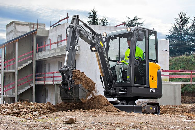 Volvo EC20D minigrävare - frilagd