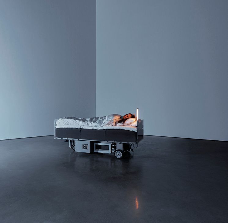 Carsten Höller, Two Roaming Beds (Grey), 2015