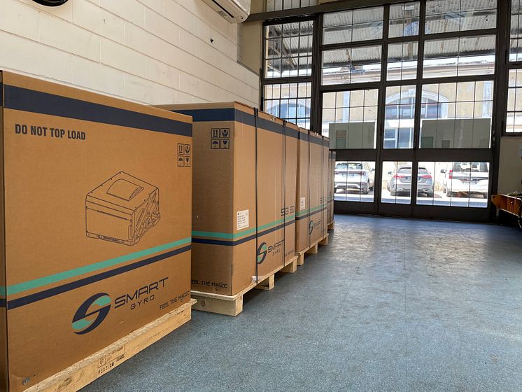 Hi-res image - Smartgyro - The shipping area for the Smartgyro gyro stabilizers at the new headquarters in La Spezia, Italy