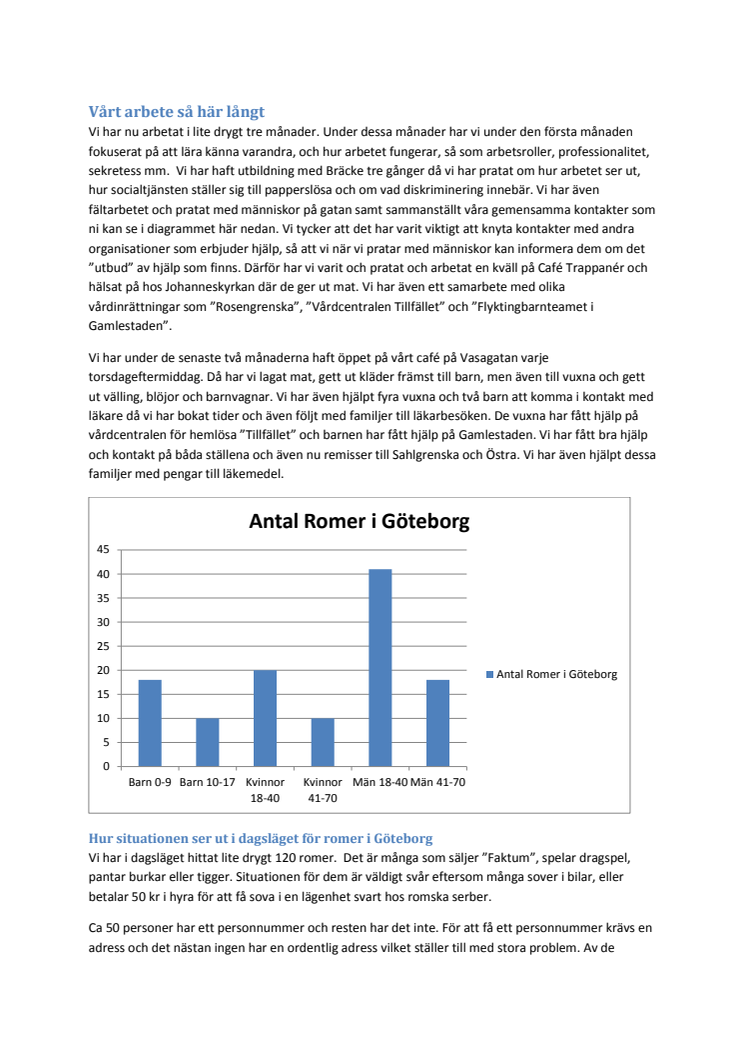 Rapport hemlösa romer i Göteborg