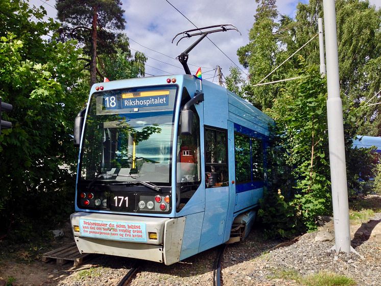 SL-95 Ekebergbanen forstadsbane  i Bråten sløyfe