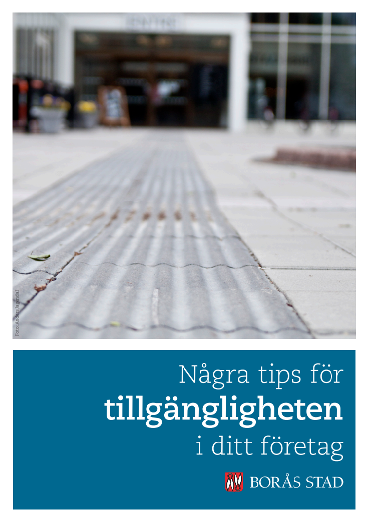 Folder med tips om tillgänglighet