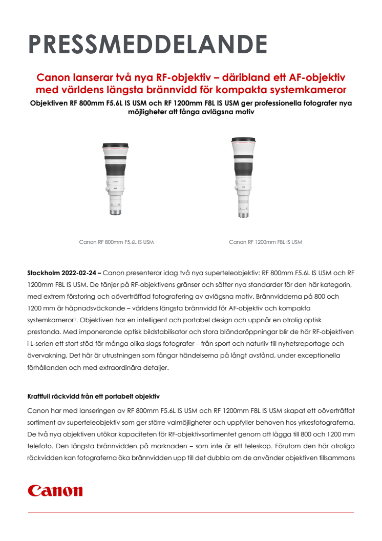 Pressmeddelande Canon RF 800mm F5.6L IS USM och RF 1200mm F8L IS USM.pdf