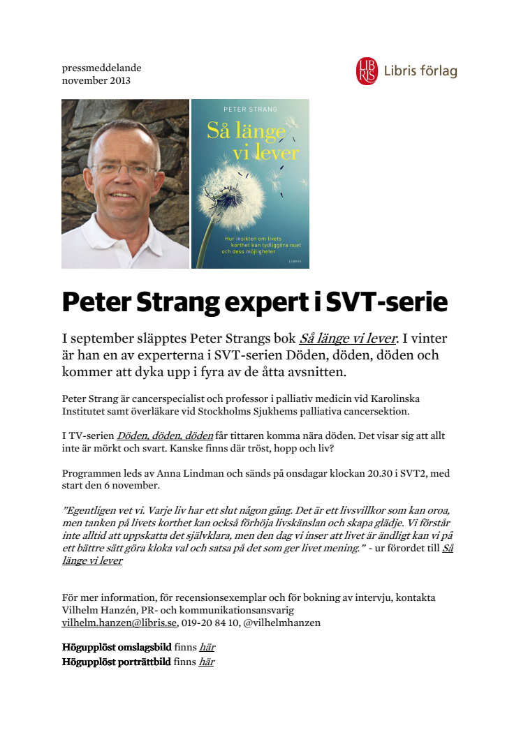 Peter Strang expert i SVT-serie