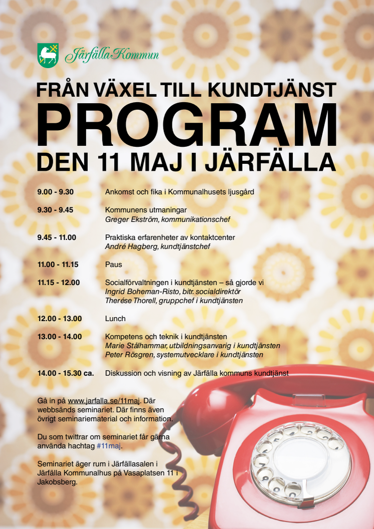 Programblad 11 maj - Från växel till kundtjänst