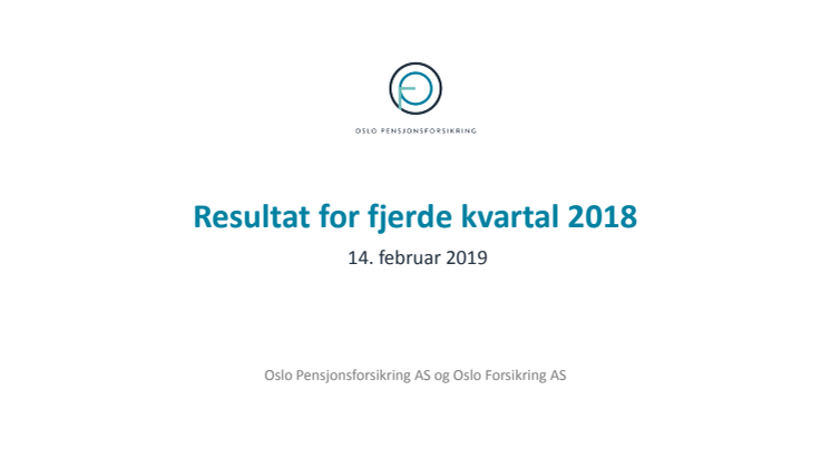 OPFs resultatpresentasjon Q4 2018