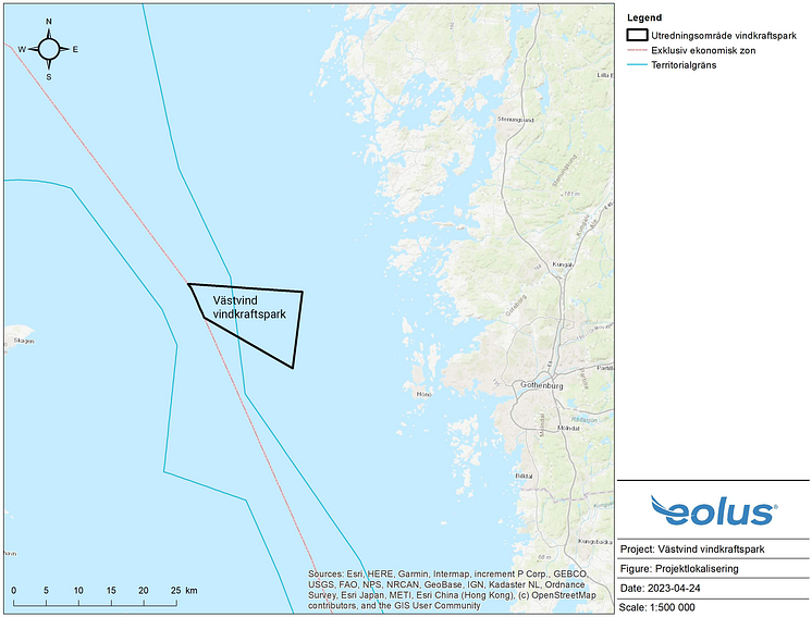 Västvind project localisation