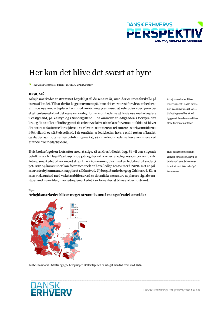 Analyse fra Dansk Erhverv - Rekrutteringsudfordringer