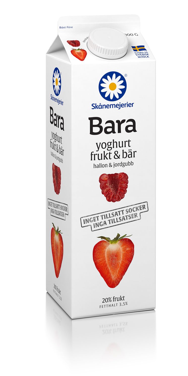 Bara yoghurt frukt & bär, hallon & jordgubb