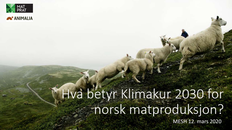 Hva betyr Klimakur2030 for norsk matproduksjon?