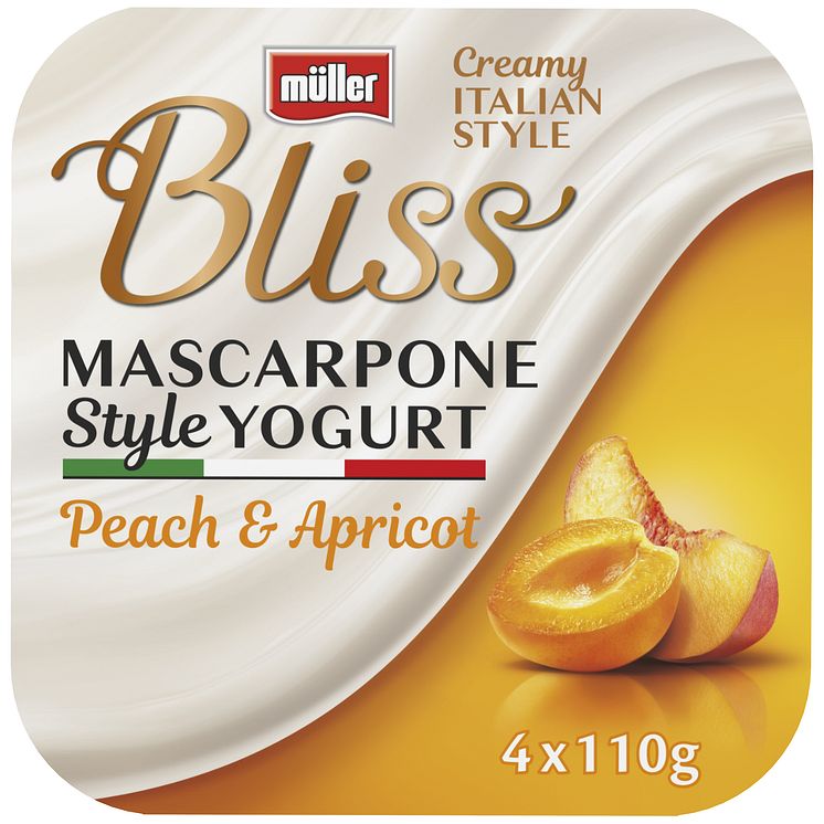Müller Bliss Mascarpone Style Yogurt Peach & Apricot
