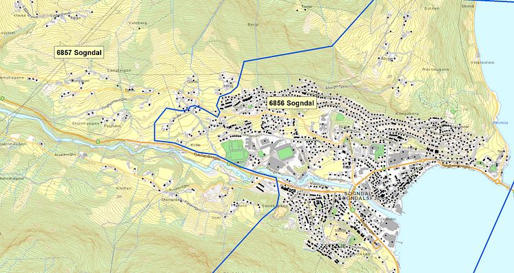 6856 Sogndal - postnummerinndeling