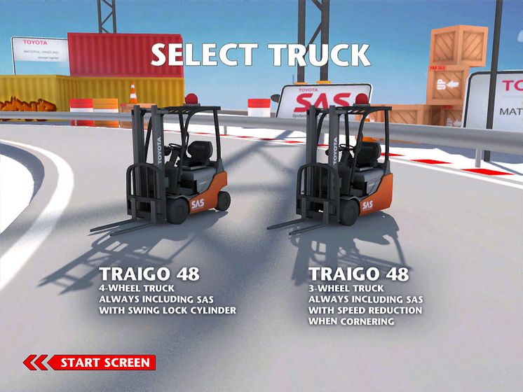 Toyota lanserar mobiltruckspelet Forklift Challenge.