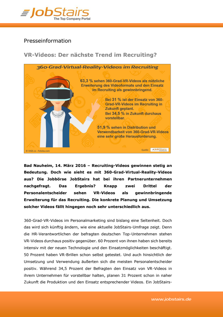 VR-Videos: Der nächste Trend im Recruiting?