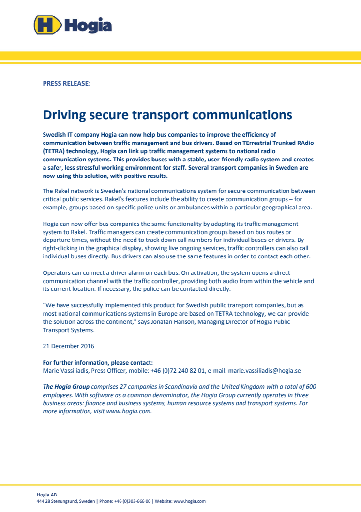 Driving secure transport communications