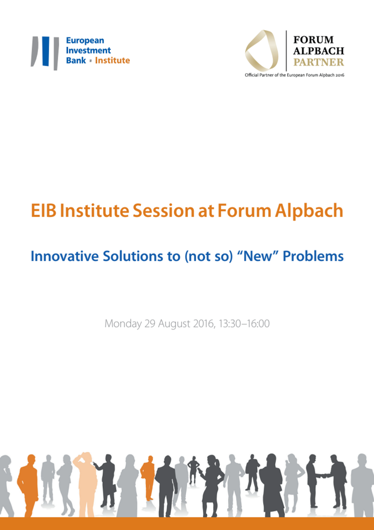 European Forum Alpbach 2016 : Innovative Solutions to the New Challenge of Integration