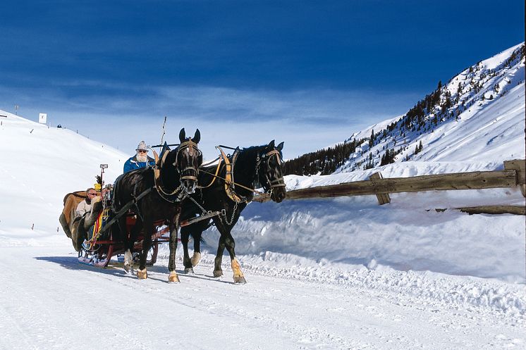 Kutsche im Schnee, Sertigtal