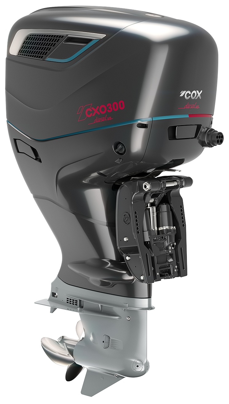 Cox Marine - CXO300 diesel outboard engine_Static_Black