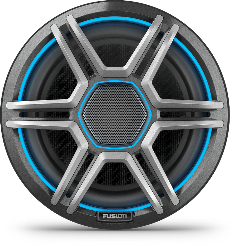 FusionApolloSpeakers_7.7inch_SportsGray_Front_Blue.png