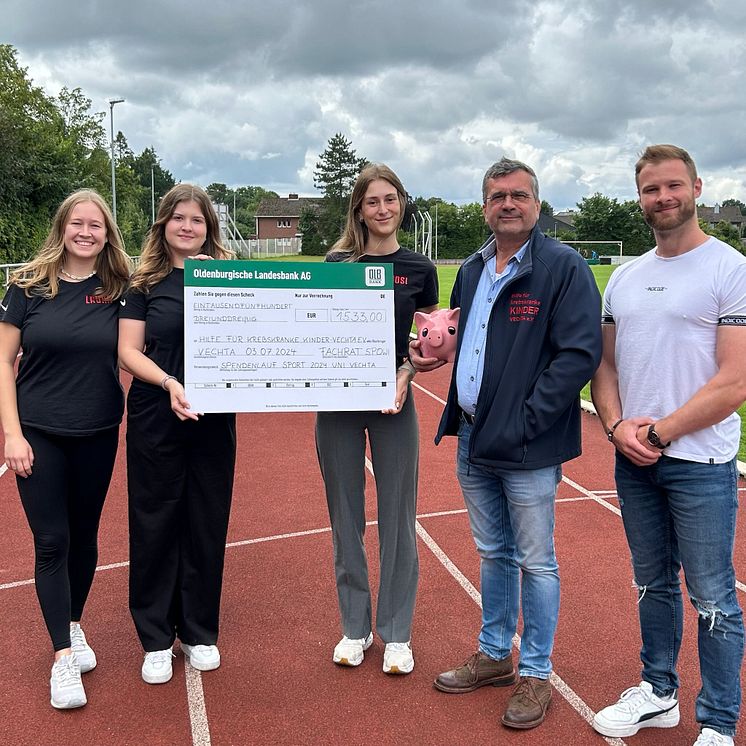 Spendenlauf 2024 des Fachrats Sport erzielt 1533 Euro für den Verein „Hilfe für krebskranke Kinder Vechta“