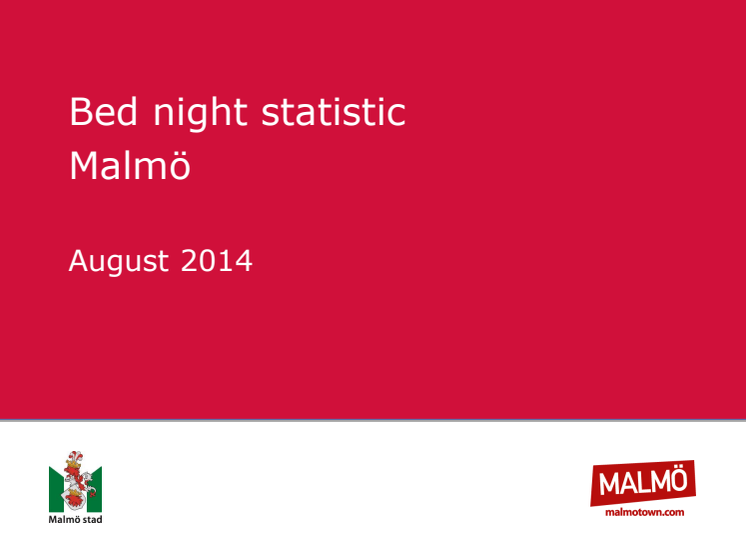 Hotellstatistik EN Malmö jan-aug 2014